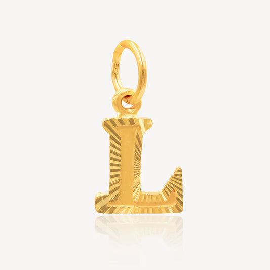 916 Gold Alphabet L Pendant