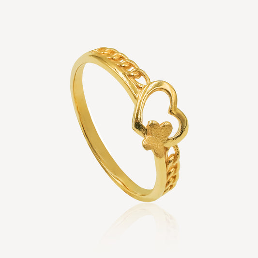 916 Gold Amour Love Ring