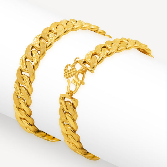 916 Gold Mega Hollow Milo Bracelet