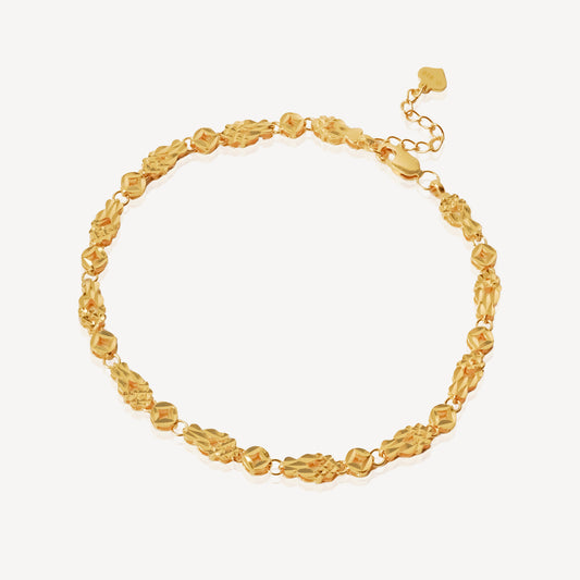 916 Gold Daisy Rope Bracelet