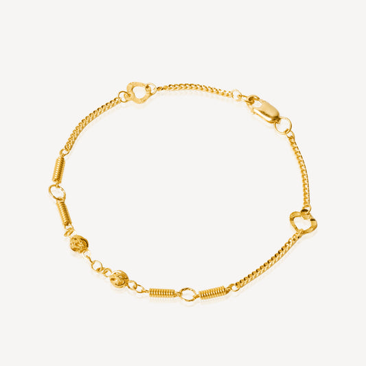 916 Gold Link Rope Bracelet