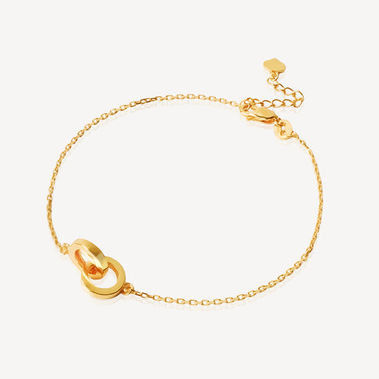 916 Gold Bound Circles Bracelet