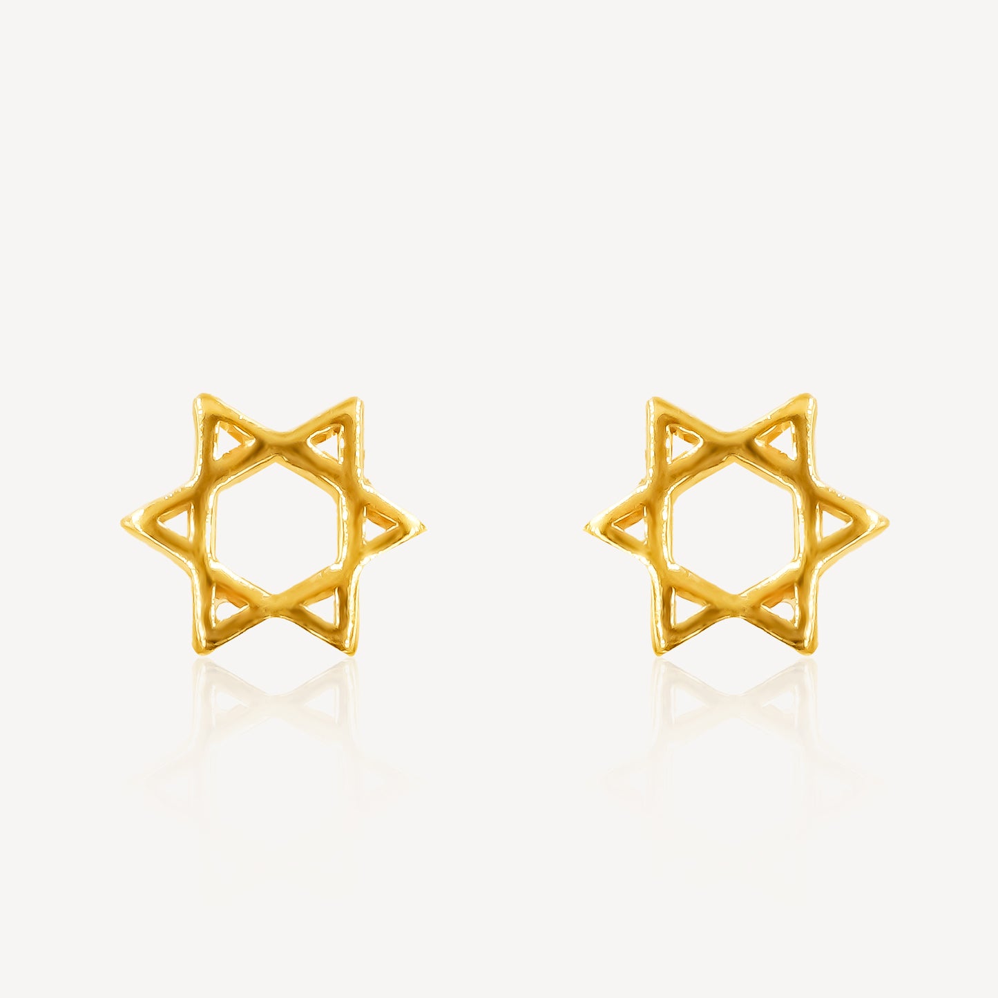 916 Gold Orenia Star Earrings
