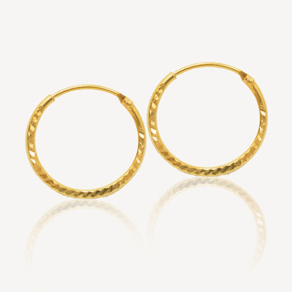 916 Gold Timeless Hoop Earrings
