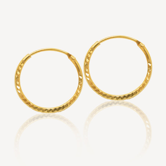 916 Gold Timeless Hoop Earrings
