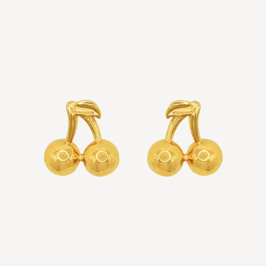 916 Gold Twilight Cherry Earrings