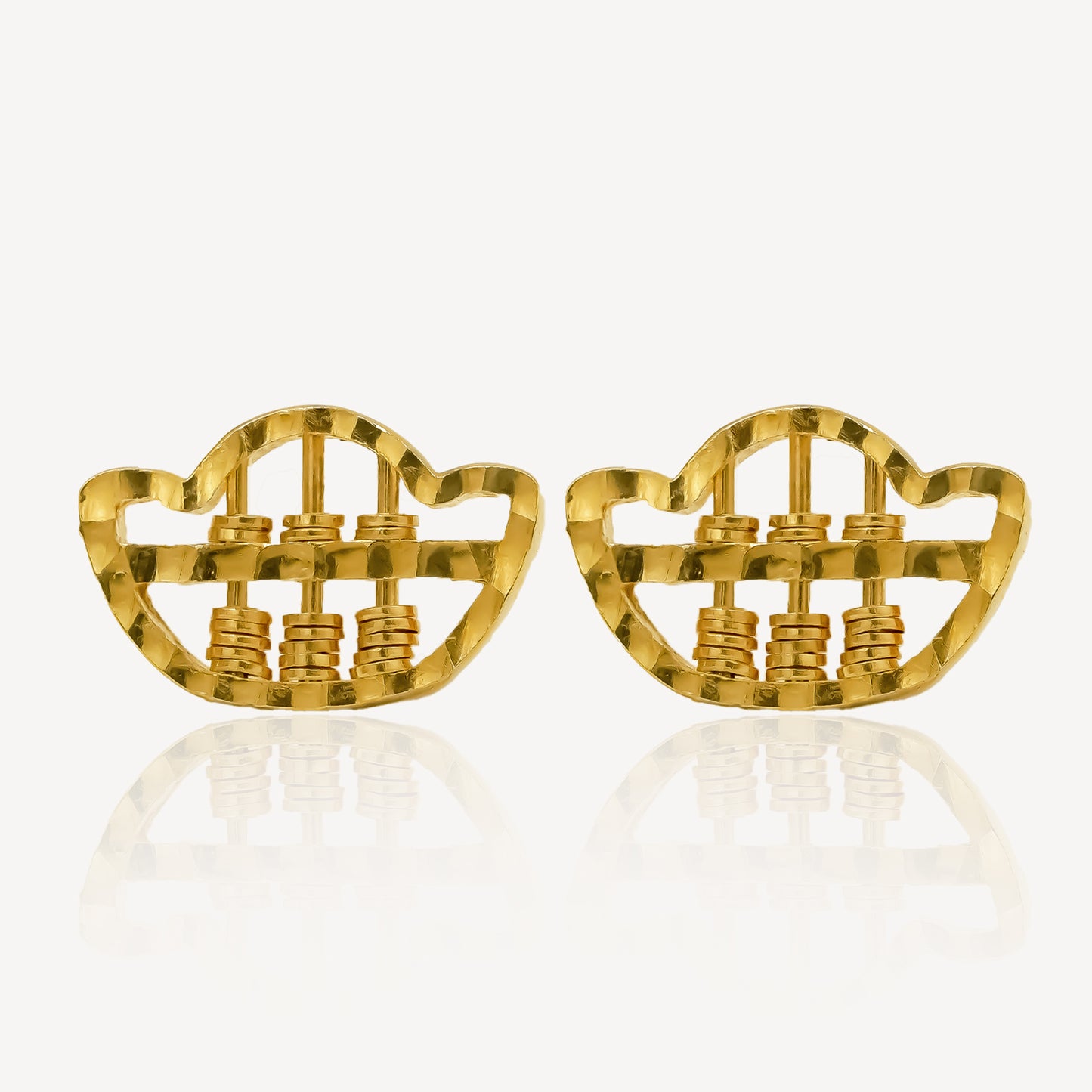 916 Gold Royal Abacus Earrings