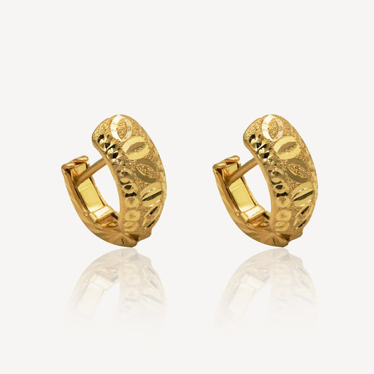 916 Gold Radiant Loop Earring