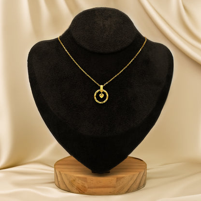 916 Gold Aurora Love Drop Necklace