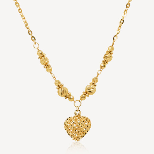 916 Gold Elysian Love Lines Necklace