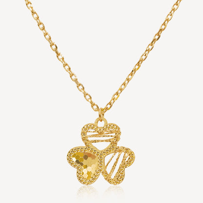 916 Gold Harmonious Hearts Necklace