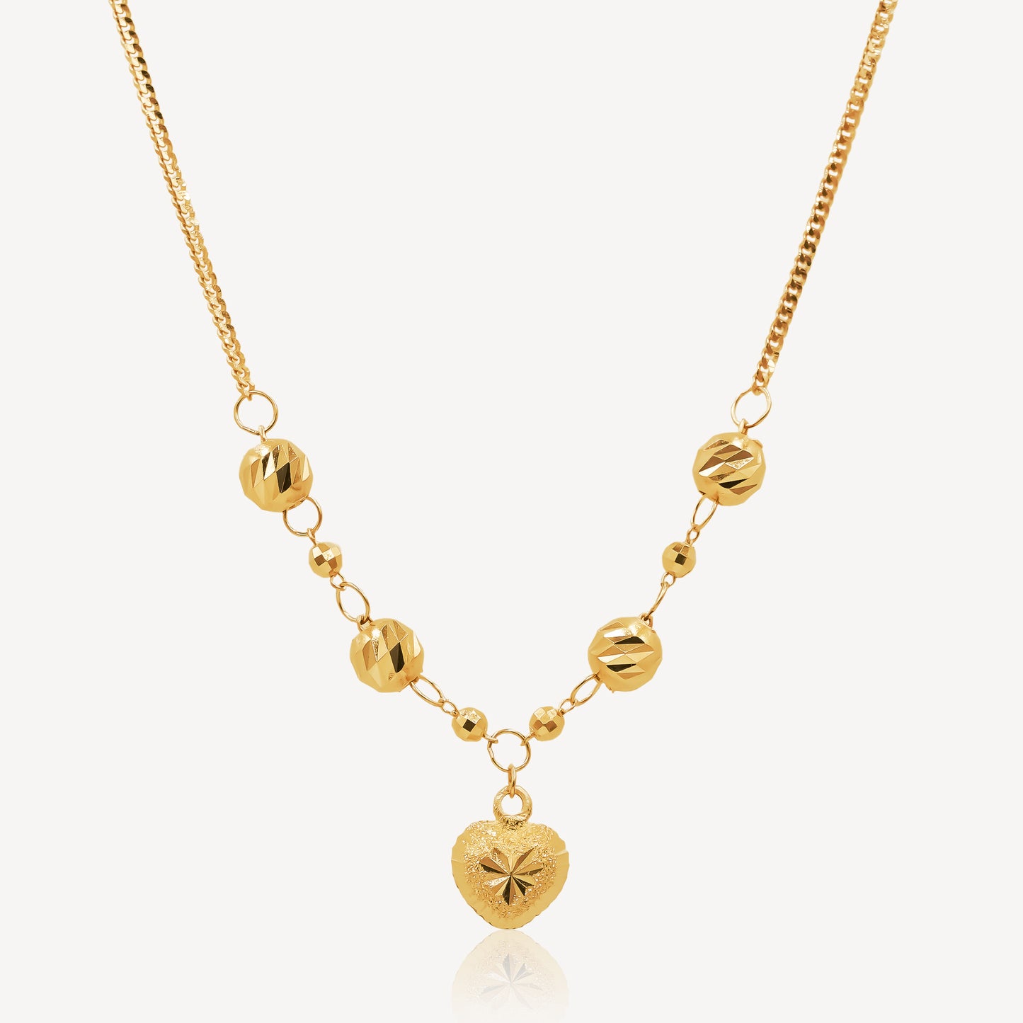 916 Gold Seraphina Heart Necklace