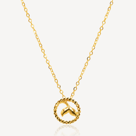 916 Gold Elegant Fin Necklace