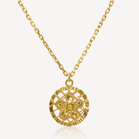 916 Gold Aurora Bloom Necklace