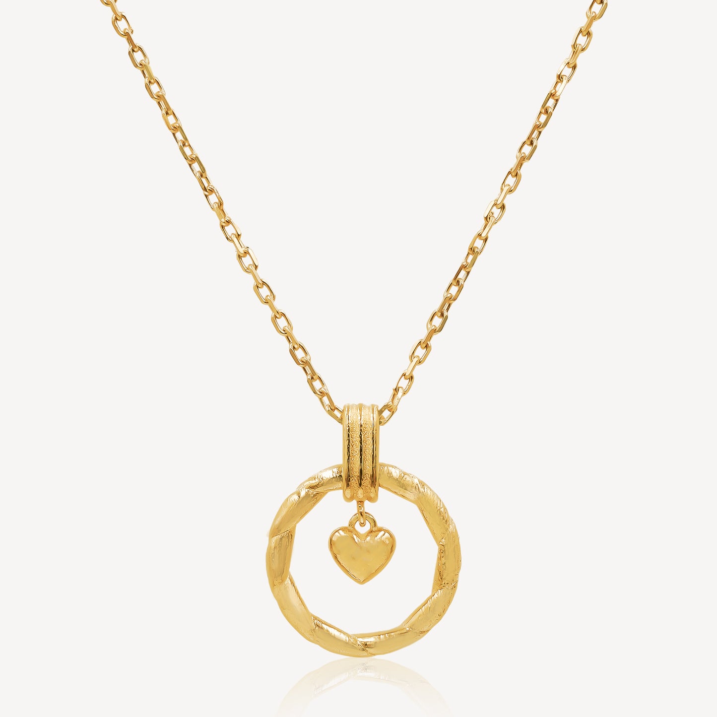 916 Gold Aurora Love Drop Necklace