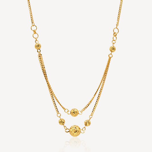 916 Gold Parallel Necklace Set