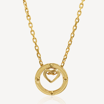 916 Gold Circle of Love Necklace