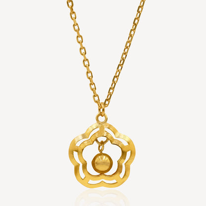 916 Gold Celeste Luck Ball Necklace