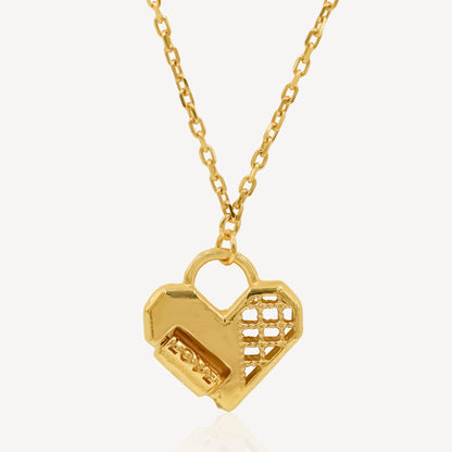 916 Gold Seraphina Love Key Necklace