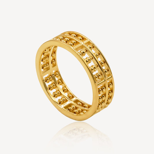 916 Gold Elegant Abacus Ring