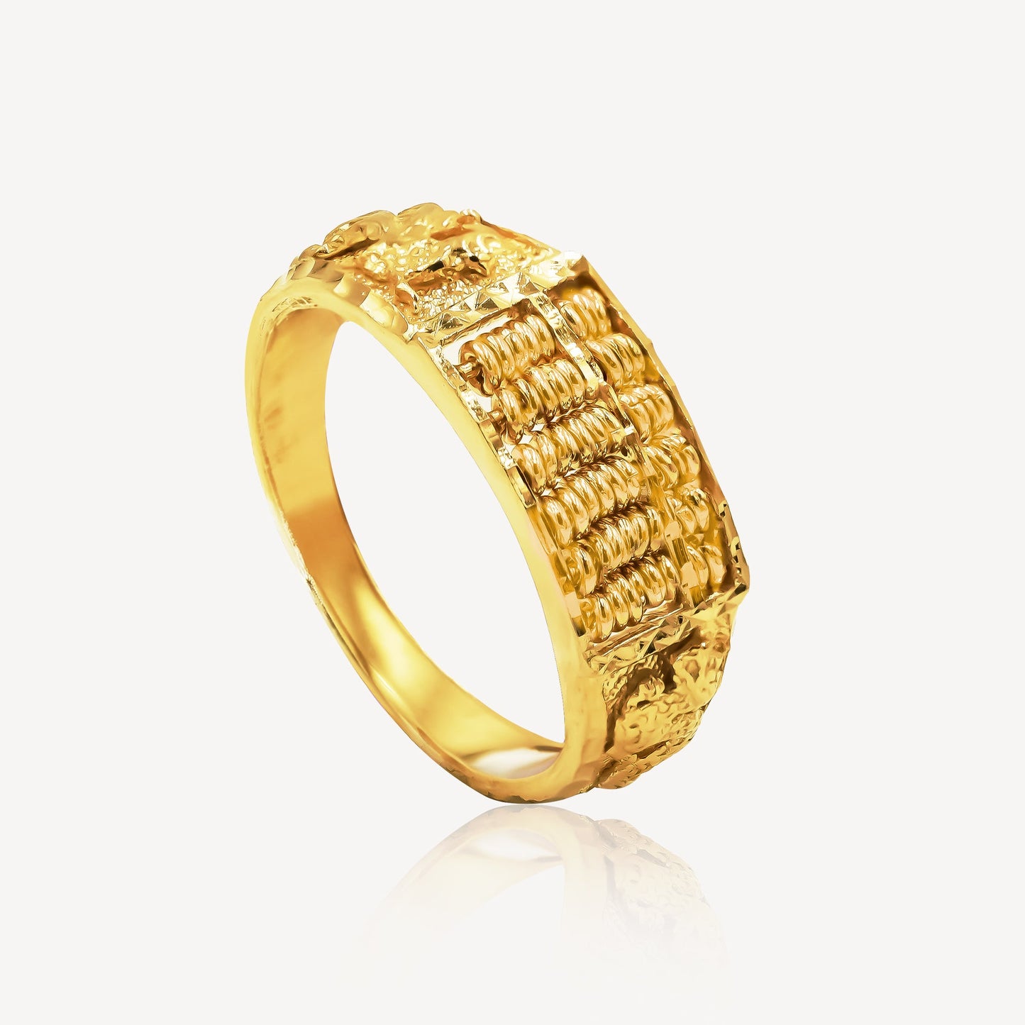 916 Gold Abacus Amour Ring