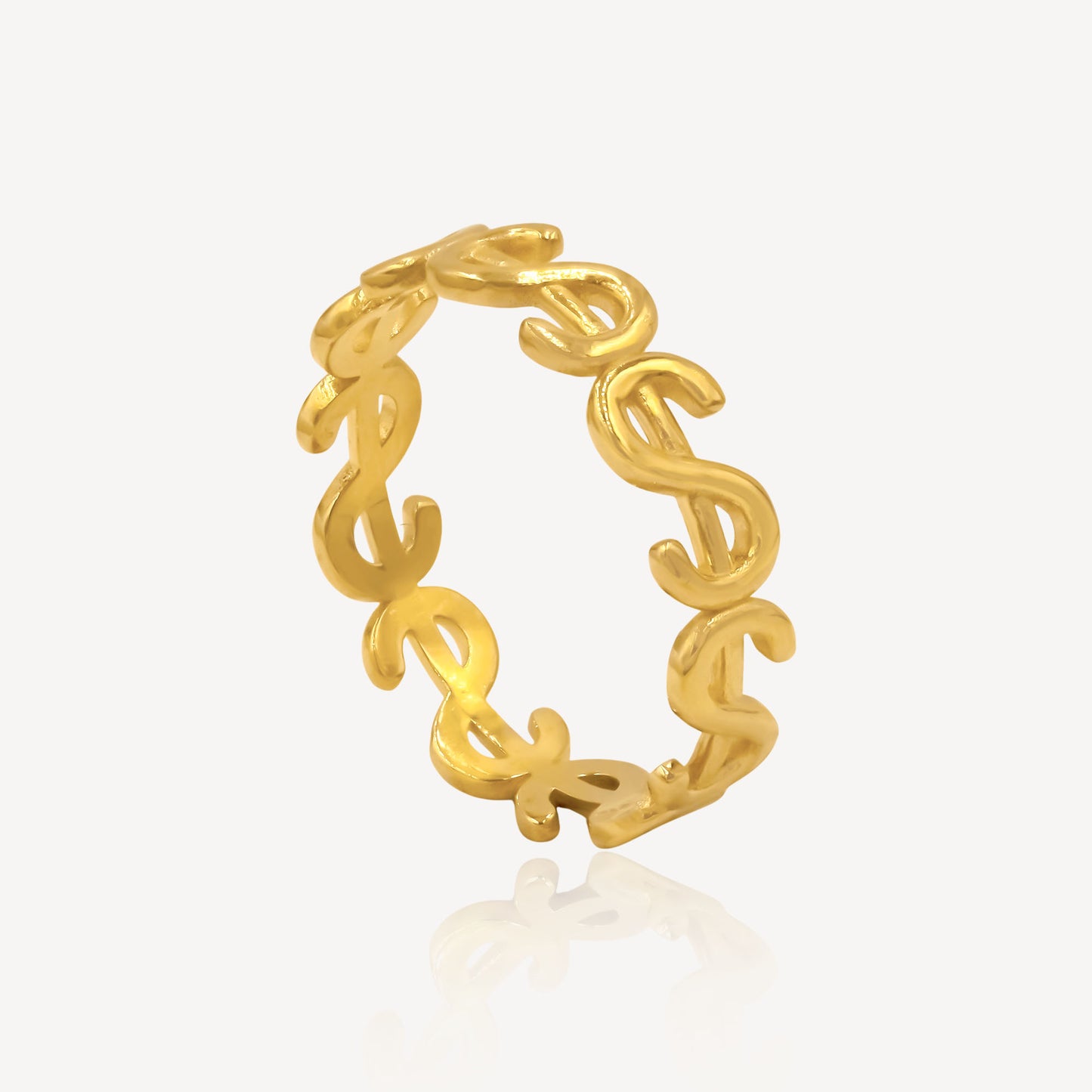 916 Gold Dollar Circle Ring