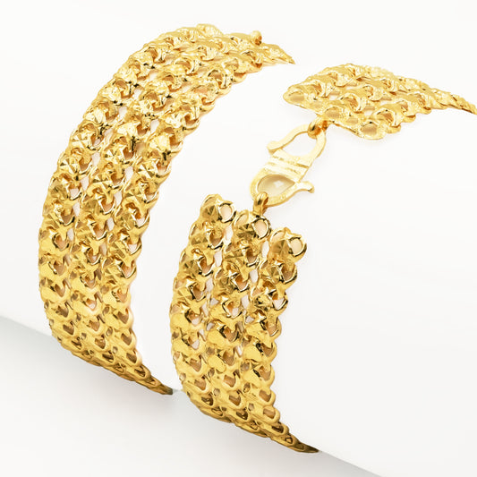 916 Gold Triple Vitara Bracelet