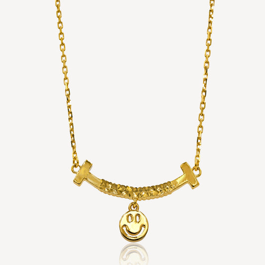 916 Gold Enchanted  Smile Necklace