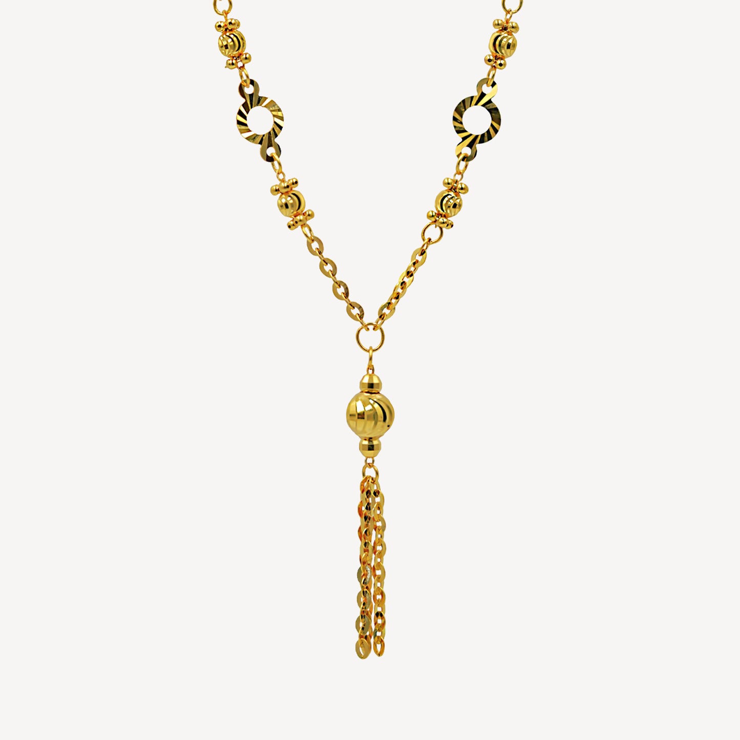 916 Gold Fringe Necklace Set