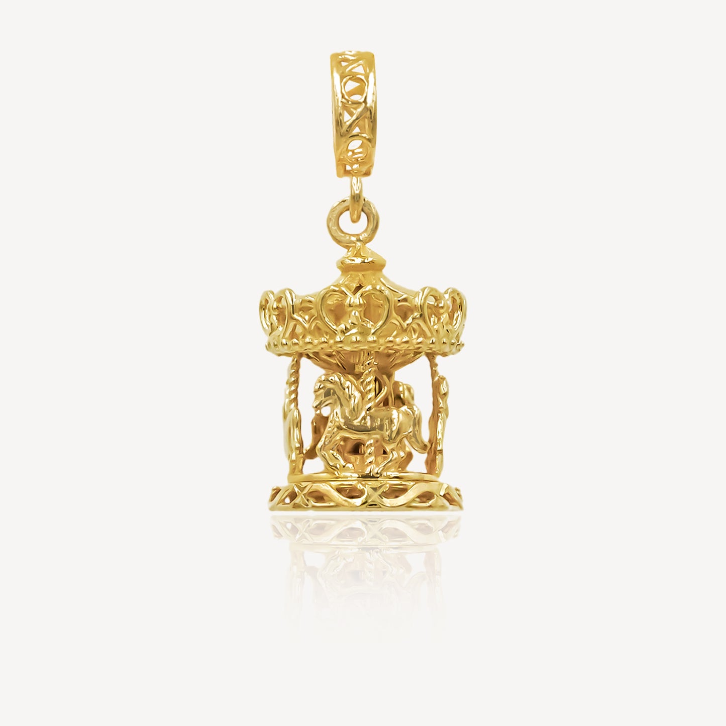 916 Gold Majestic Horse Pendant/ Charm