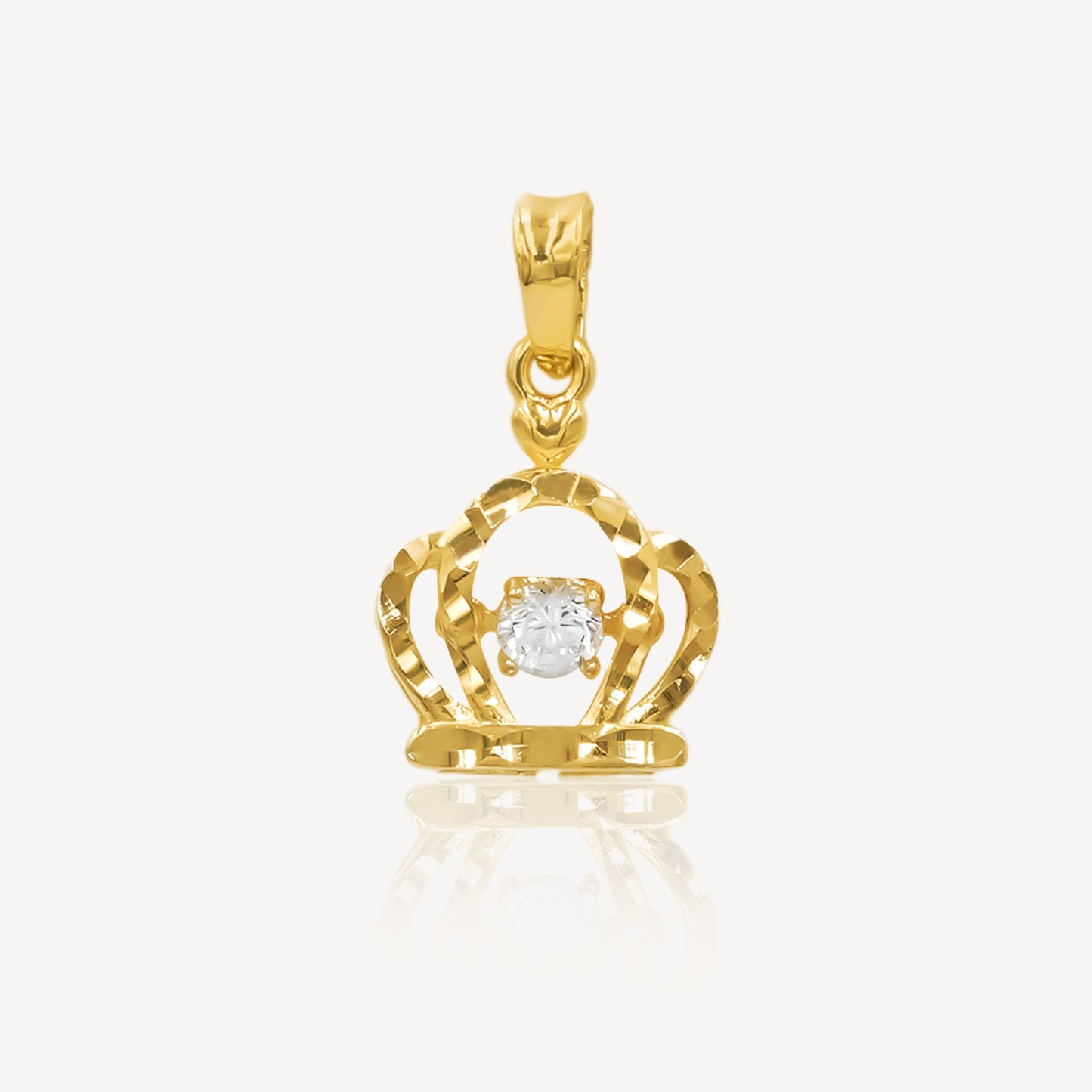 916 Gold Crown Jewel Pendant