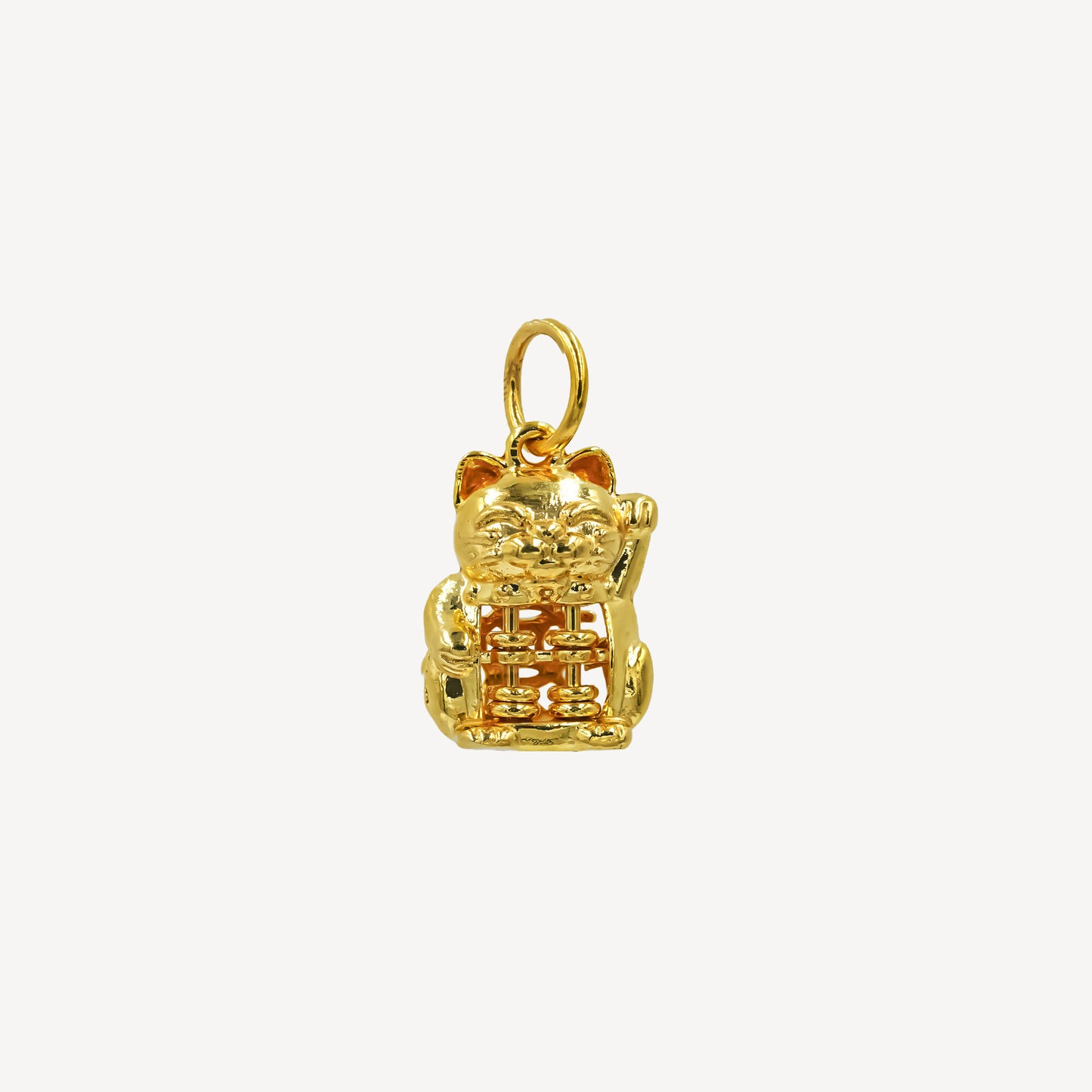 916 Gold Lucky Cat Pendant