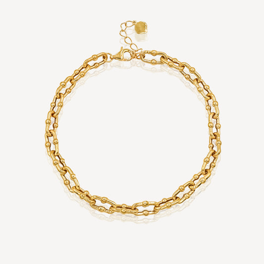 916 Gold Oval Elegance Bracelet