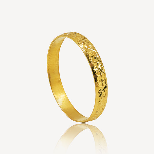 916 Gold Crushed Ice Ring