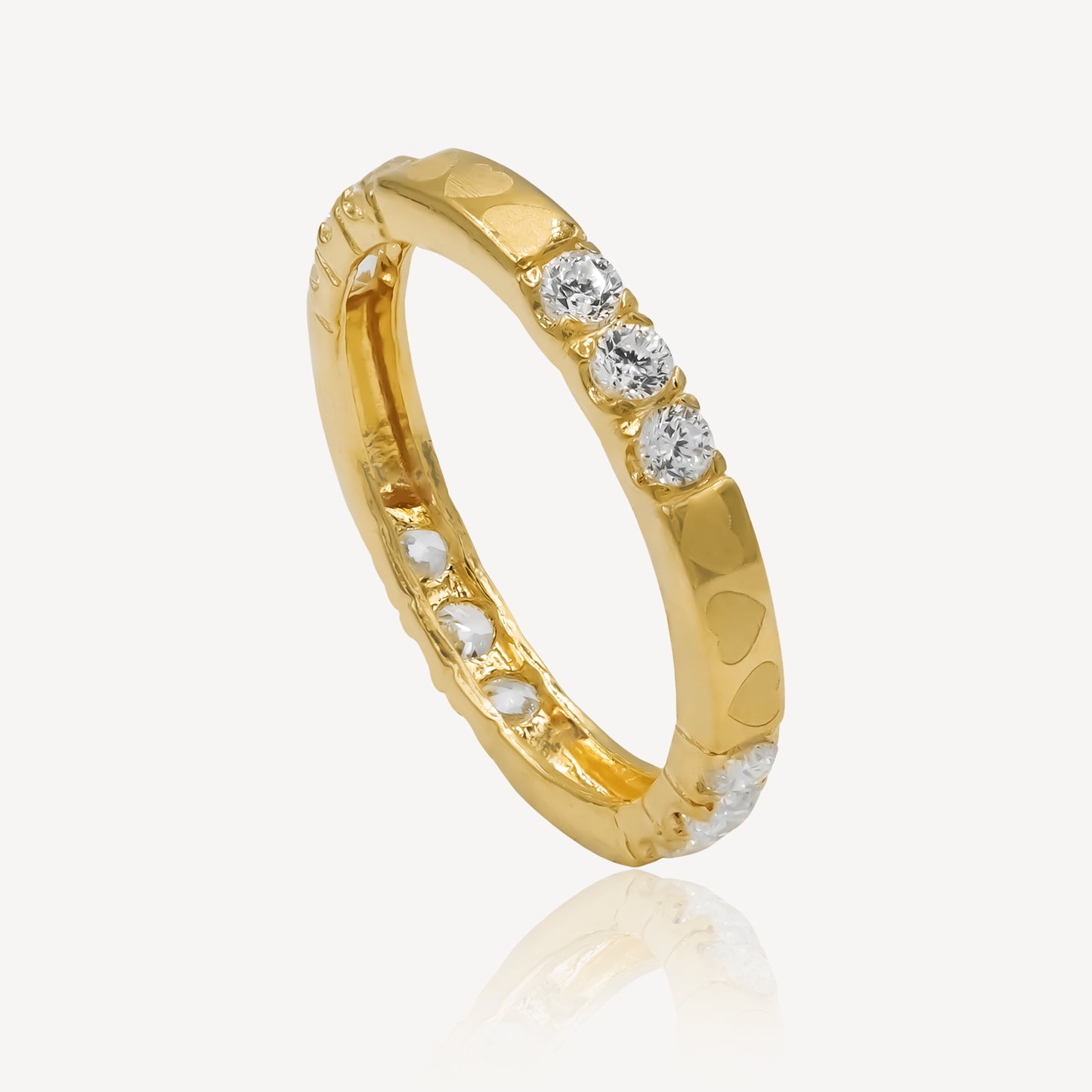 916 Gold Triple Radiance Ring