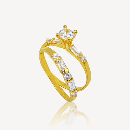 916 Gold Majesty Diamond Couple Ring