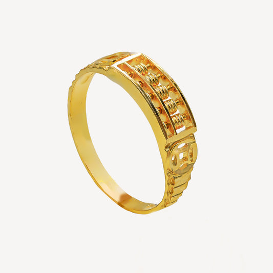 916 Gold Abacus Shine Ring