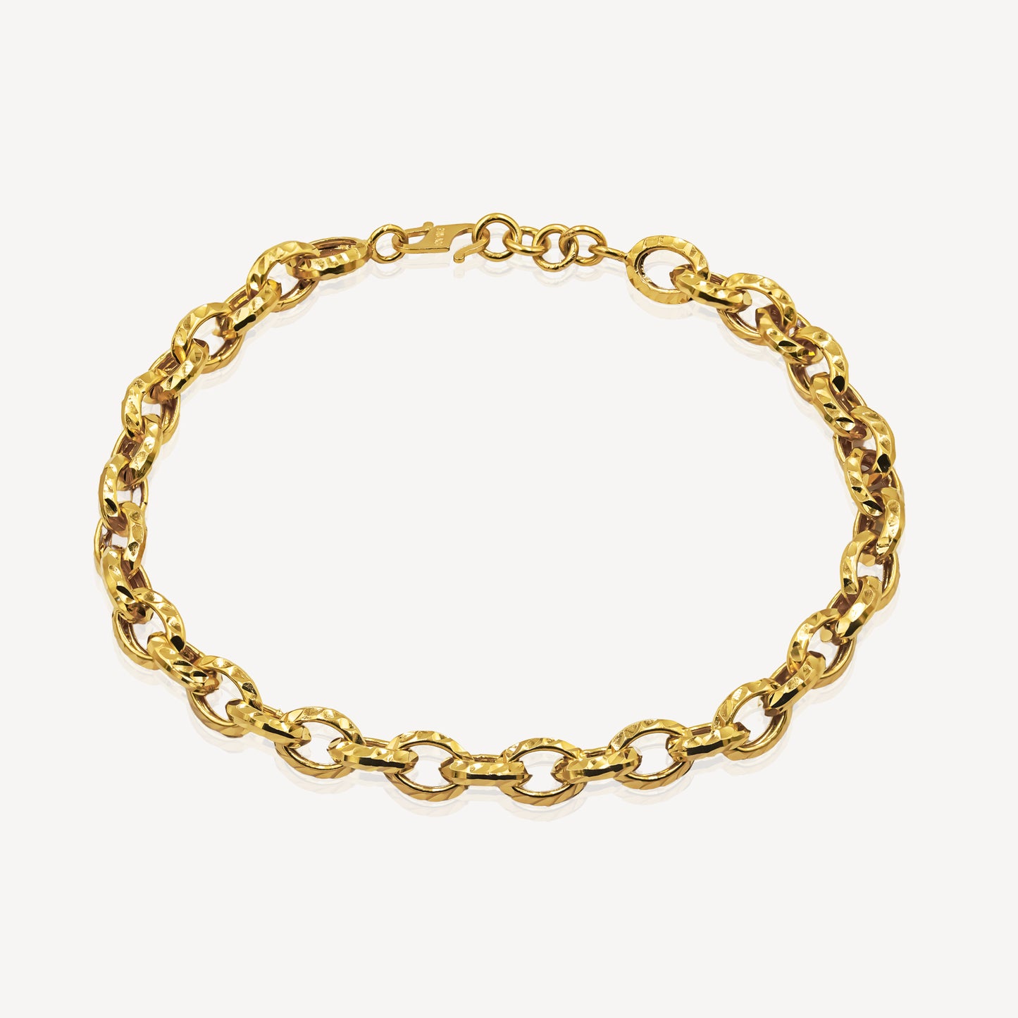 916 Gold Round Wanzi Bracelet