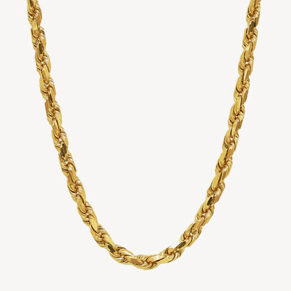 916 Gold Solid Rope Necklace