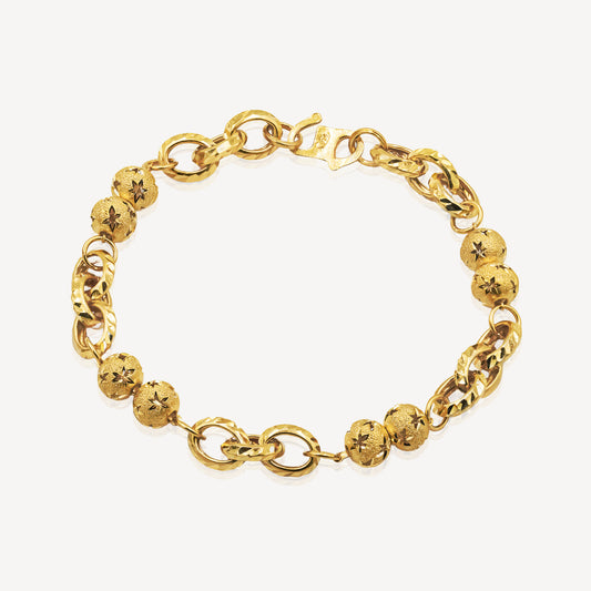 916 Gold Wanzi Ball Bracelet
