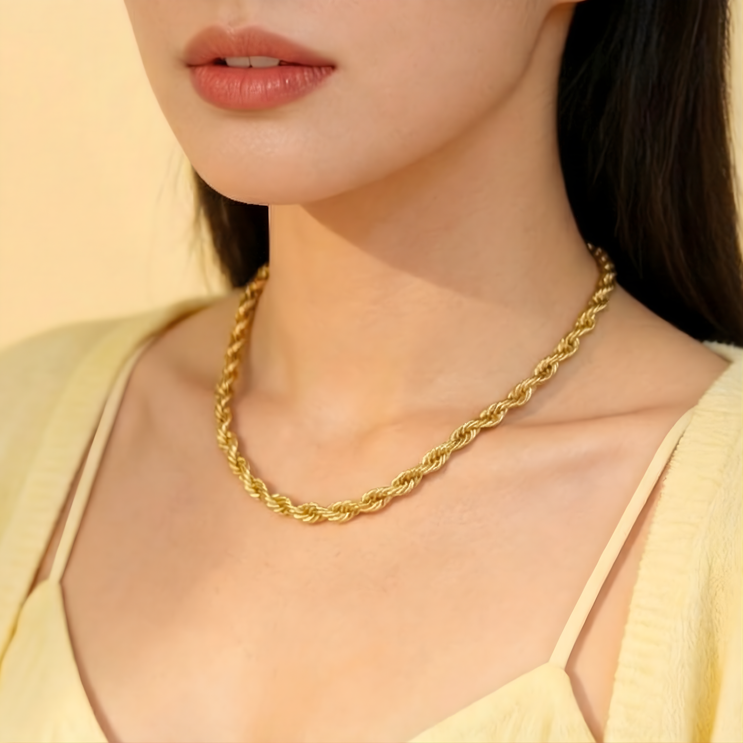 916 Gold Hollow Rope Chain (5mm/5.5mm series)