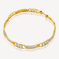 916 Gold Elegant Paperclip Bracelet