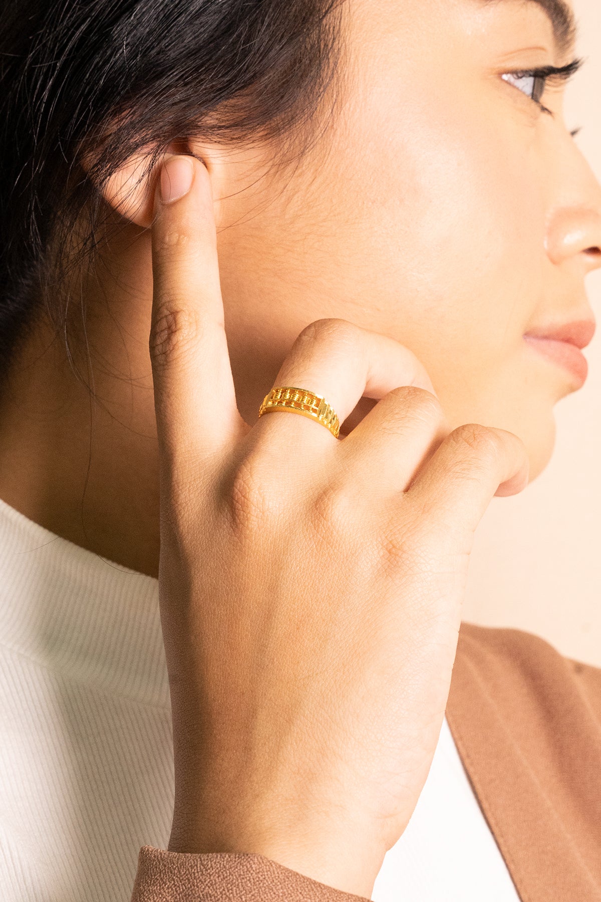 916 Gold Abacus Celeste Ring