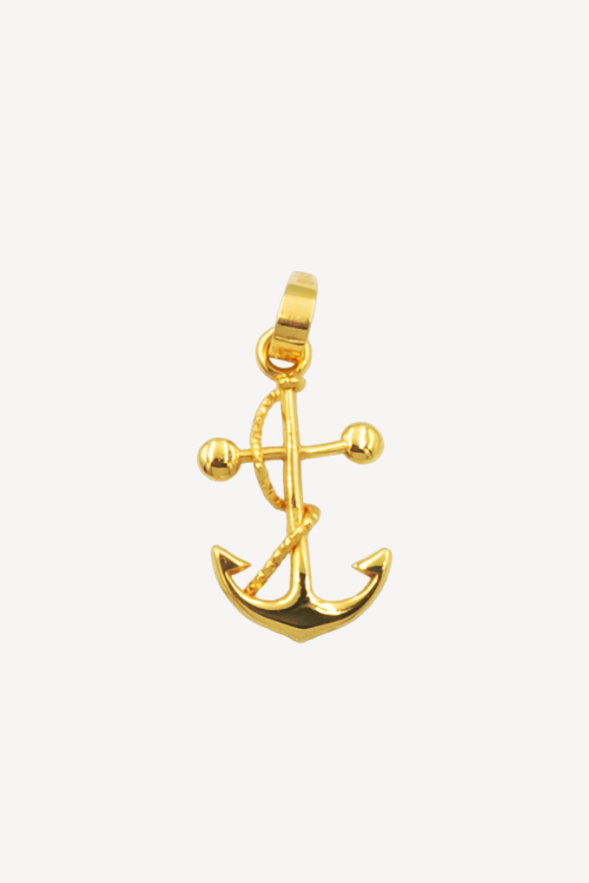 916 Gold Anchor Pendant
