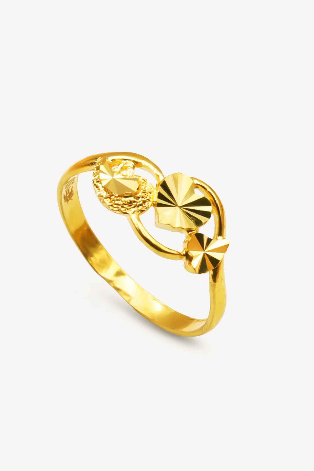 916 Gold heart ring for woman gift