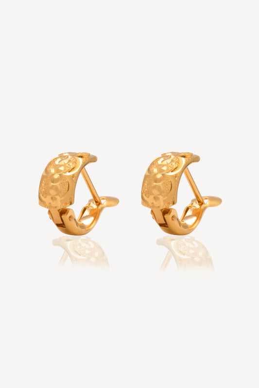 916 gold loop earrings for woman or ladies