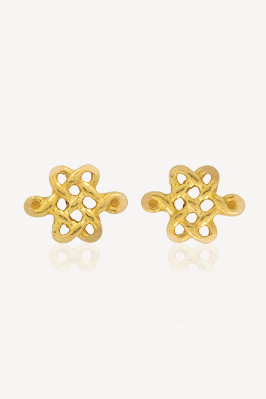 916 Gold abstract ear studs earrings for ladies