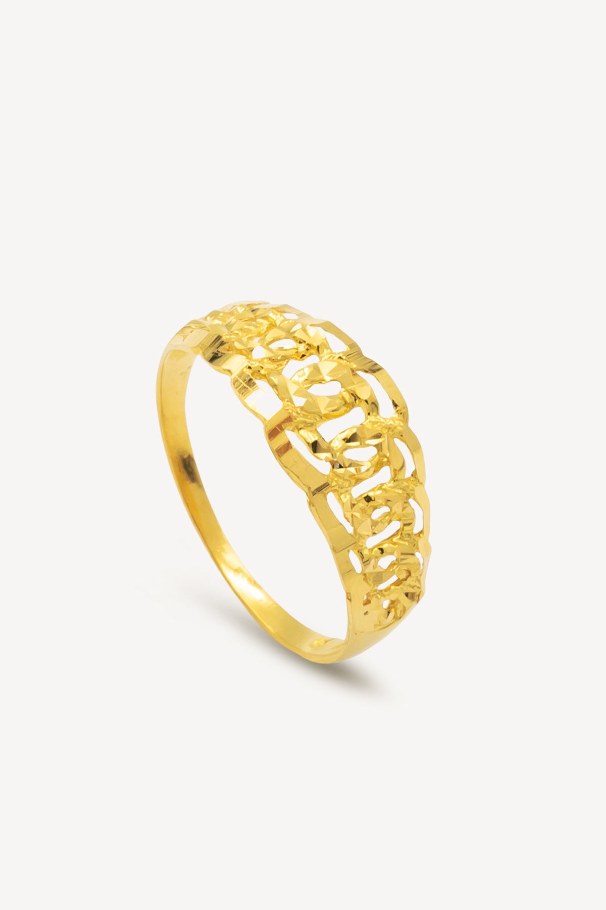 916 Gold Delicate Luna ring for woman