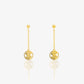 916 Gold Dollar Dangling Earrings