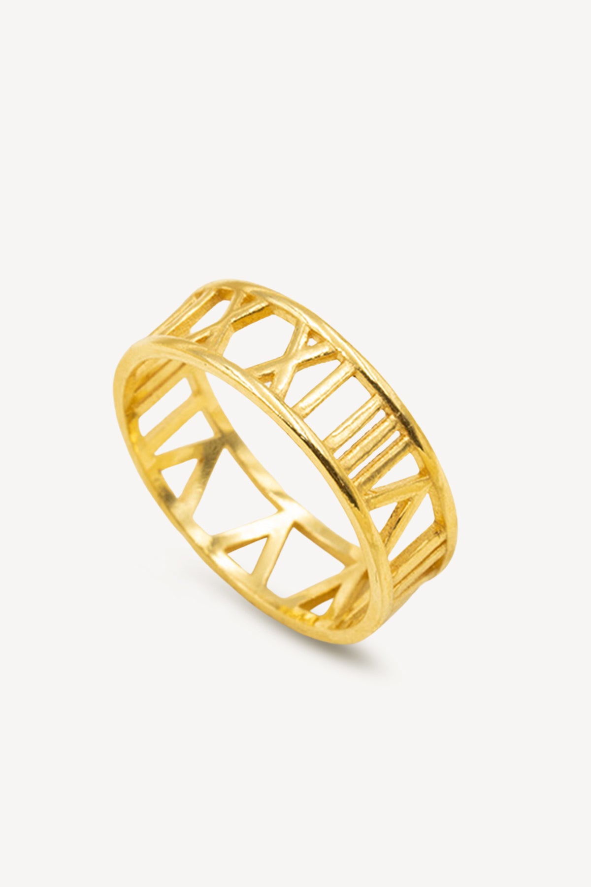 916 Gold Elegant Roman Ring